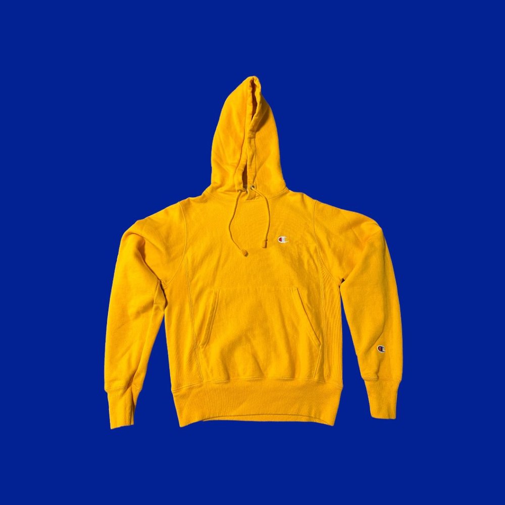 ⚡️ CHAMPION REVERSE WEAVE HOODIE YELLOW ⚡️